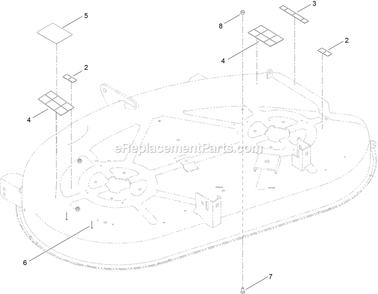 42 Inch Deck Assembly (2) Diagram and Parts List for QTE651KA421 (313000000-313999999)(2013) Exmark Lawn Mower