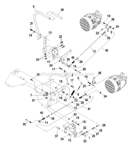 Motion Control Group Diagram and Parts List for LXS25KD605 (600000-669999)(2006) Exmark Lawn Mower