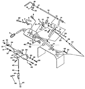 Handle And Controls Group Diagram and Parts List for TTH-20KC (90000-101999)(1994) Exmark Lawn Mower