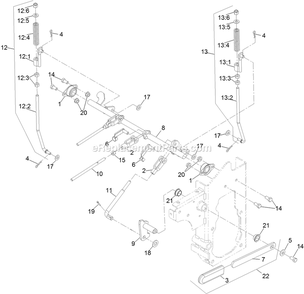 Park Brake Assembly Diagram and Parts List for NV640KC48 (314000000-314999999)(2014) Exmark Lawn Mower