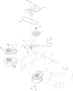 Completing Kit (1) Diagram and Parts List for 135-2604 (408644346-411294211)(2021) Exmark Lawn Tractor Accessories