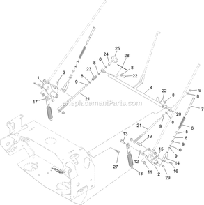 Controls Assembly Diagram and Parts List for TTS541CKA48300 (316000000-399999999)(2016) Exmark Lawn Mower