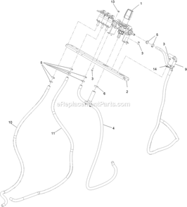Control Valve Manifold Assembly (1) Diagram and Parts List for SSS270CSB00000 (316000000-399999999)(2016) Exmark Sprayer