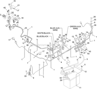 Electrical Group Diagram and Parts List for FR20KC (600000-669999)(2006) Exmark Lawn Mower