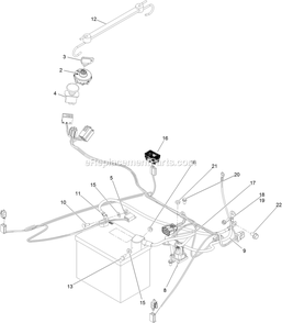 Electrical Assembly Diagram and Parts List for QTS452CEM34200 (315000000-315999999)(2015) Exmark Lawn Mower