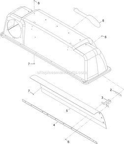 Hood Assembly Diagram and Parts List for LZUVQD11 (312000000-312999999)(2012) Exmark Lawn Tractor Accessories