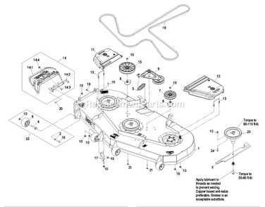 Deck Group (4) Diagram and Parts List for LZAS20BV484 (790000-849999)(2009) Exmark Lawn Mower