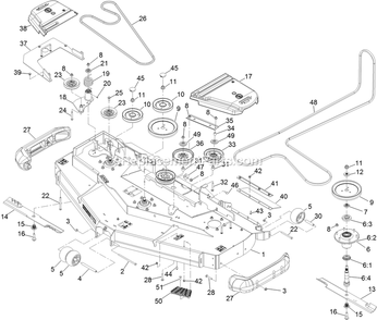Deck Assembly Diagram and Parts List for LZS902DKU72R00 (400000000-402082299)(2017) Exmark Lawn Mower