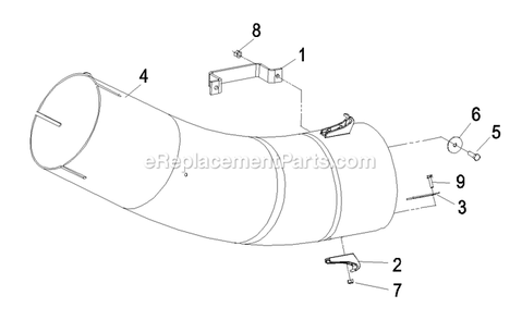 Lower Tube Assembly (2) Diagram and Parts List for LZUV3B (790000-849999)(2009) Exmark Lawn Tractor Accessories