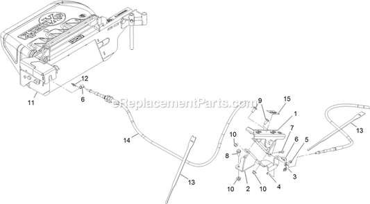 Main Assembly Diagram and Parts List for 135-2472 2021 Exmark Lawn Tractor Accessories