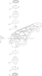 Idler Assembly Diagram and Parts List for STE600CKA323H1 (408644346-411294211)(2021) Exmark Lawn Mower