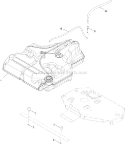 Fuel System Assembly Diagram and Parts List for LZE742GKC604C1 (400000000-402082299)(2017) Exmark Lawn Mower