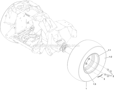 Tire And Wheel Assembly Diagram and Parts List for STE600GKA44300 (404314159-406294344)(2019) Exmark Lawn Mower