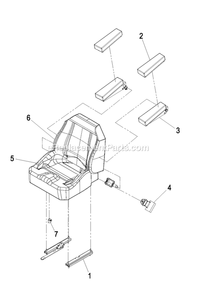 Seat With Tracks Assembly (1) Diagram and Parts List for LZAS29KA724LP (850000-919999)(2010) Exmark Lawn Mower