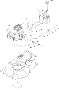 Engine Assembly Diagram and Parts List for ECX180CKA210BC (400000000-402082299)(2017) Exmark Lawn Mower
