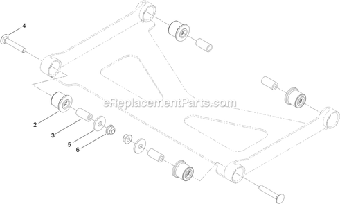 Deck Strut Assembly Diagram and Parts List for RAS720GKC52300 (400000000-402082299)(2017) Exmark Lawn Mower