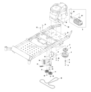 Engine Group Diagram and Parts List for QST20BE422 (790000-849999)(2009) Exmark Lawn Mower