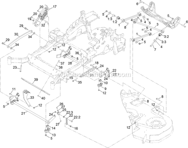 Decklift Assembly Diagram and Parts List for LZE751GKA604C1 (404314159-406294344)(2019) Exmark Lawn Mower