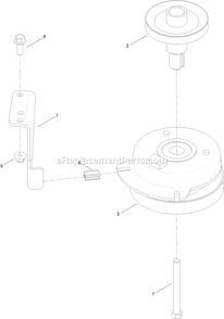 Clutch Assembly Diagram and Parts List for QTE708GEM50200 (400000000-402082299)(2017) Exmark Lawn Mower