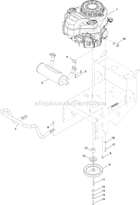 Engine Assembly Diagram and Parts List for MGS481GKA322P0 (404314159-406294344)(2019) Exmark Lawn Mower