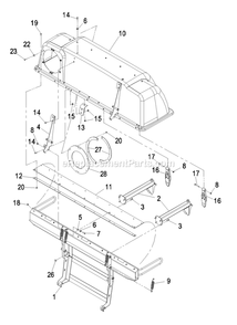 Hood And Frame Assembly (2) Diagram and Parts List for LZUV3B (790000-849999)(2009) Exmark Lawn Tractor Accessories