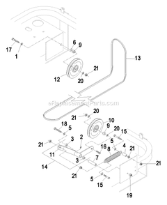 Engine Deck Group (1) Diagram and Parts List for LZ25KA604 (320000-369999)(2002) Exmark Lawn Mower