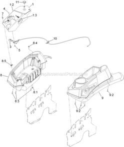 Controls Assembly Diagram and Parts List for LZX29PKA606 (920000-999999)(2011) Exmark Lawn Mower