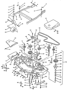 Mower Deck (1) Diagram and Parts List for TR-20KC (90000-101999)(1994) Exmark Lawn Mower