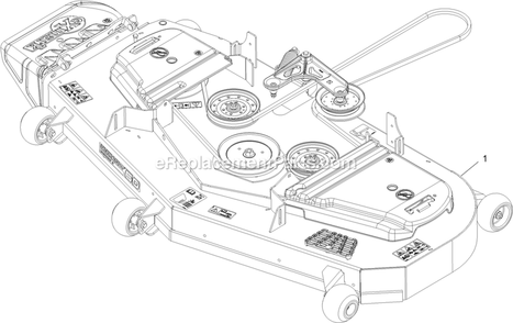 Complete Deck Assembly Diagram and Parts List for RAS730GKA603A3 (411294212-999999999)(2022) Exmark Lawn Mower