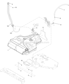 Fuel Assembly Diagram and Parts List for LZX980EKC72600 (400000000-402082299)(2017) Exmark Lawn Mower