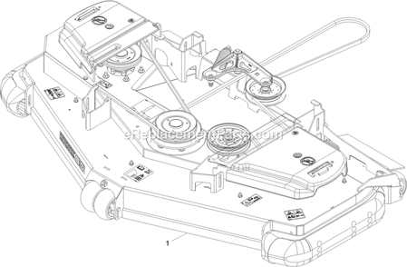 Complete Deck Assembly Diagram and Parts List for PNS740GKC60RA3 (316000000-399999999)(2016) Exmark Lawn Mower