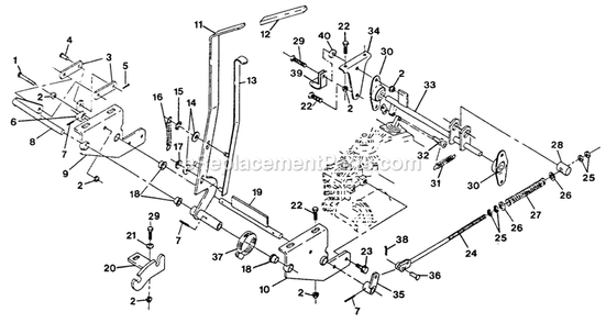 Parking Brake Diagram and Parts List for TR-20KC (90000-101999)(1994) Exmark Lawn Mower