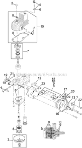 Rh Hydro Assembly Diagram and Parts List for LZE740KC604 (312000000-312999999)(2012) Exmark Lawn Mower