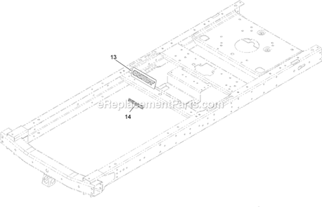 Main Frame Assembly With Decals Diagram and Parts List for QZE725GKC42200 (411294212-999999999)(2022) Exmark Lawn Mower