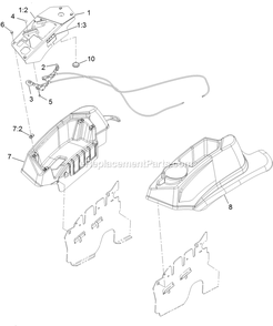 Control Assembly Diagram and Parts List for LZE600KA484 (312000000-312999999)(2012) Exmark Lawn Mower