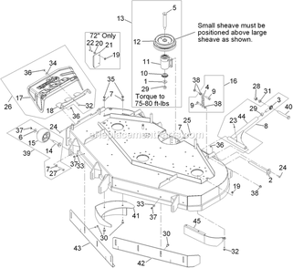 Deck Group (2) Diagram and Parts List for LZ28KA665 (670000-719999)(2007) Exmark Lawn Mower