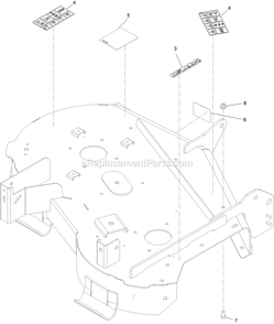 Deck With Decals Assembly Diagram and Parts List for QTS452CEM34200 (400000000-402082299)(2017) Exmark Lawn Mower