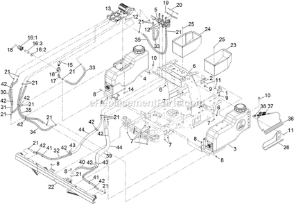 Spray System Assembly Diagram and Parts List for 34220 400000000-999999999 Exmark Sprayer