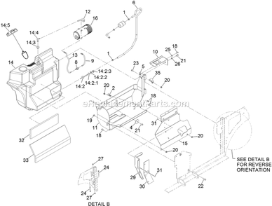 Fuel Assembly Diagram and Parts List for NVS730AKC48000 (315000000-315999999)(2015) Exmark Lawn Mower