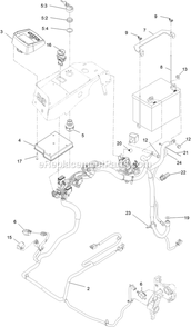 Electrical Assembly Diagram and Parts List for LZS850EKA604W0 (408644346-999999999)(2021) Exmark Lawn Mower