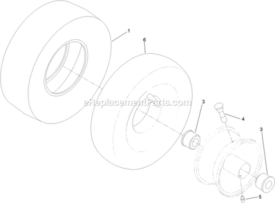 Caster Wheel Assembly Diagram and Parts List for QTS452CEM34200 (316000000-399999999)(2016) Exmark Lawn Mower