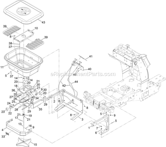 Spreader Assembly Diagram and Parts List for 34220 400000000-999999999 Exmark Sprayer