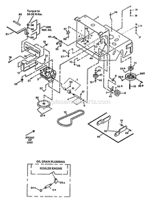 Engine Deck Group (2) Diagram and Parts List for M4815KA (370000-439999)(2003) Exmark Lawn Mower