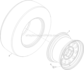 Wheel And Tire Assembly (1) Diagram and Parts List for LZE24KA524 (920000-999999)(2011) Exmark Lawn Mower
