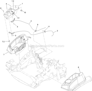 Control Assembly Diagram and Parts List for LZE742GKC604A3 (316000000-399999999)(2016) Exmark Lawn Mower
