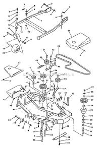 Mower Deck (1) Diagram and Parts List for TT-17K 70000-79999 Exmark Lawn Mower