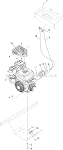 Engine Assembly Diagram and Parts List for ARX440GKC24000 (402082300-404314158)(2018) Exmark Aerator