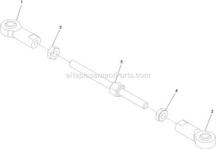 Vertical Adjust Link Assembly Diagram and Parts List for VTS541CKA36300 (315000000-315999999)(2015) Exmark Lawn Mower