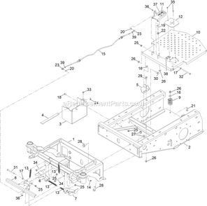 Main Frame Assembly Diagram and Parts List for 34226 400000000-999999999 Exmark Sprayer