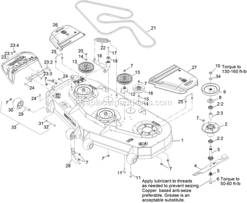 Deck Assembly Diagram and Parts List for VTS740EKC60400 (400000000-402082299)(2017) Exmark Lawn Mower